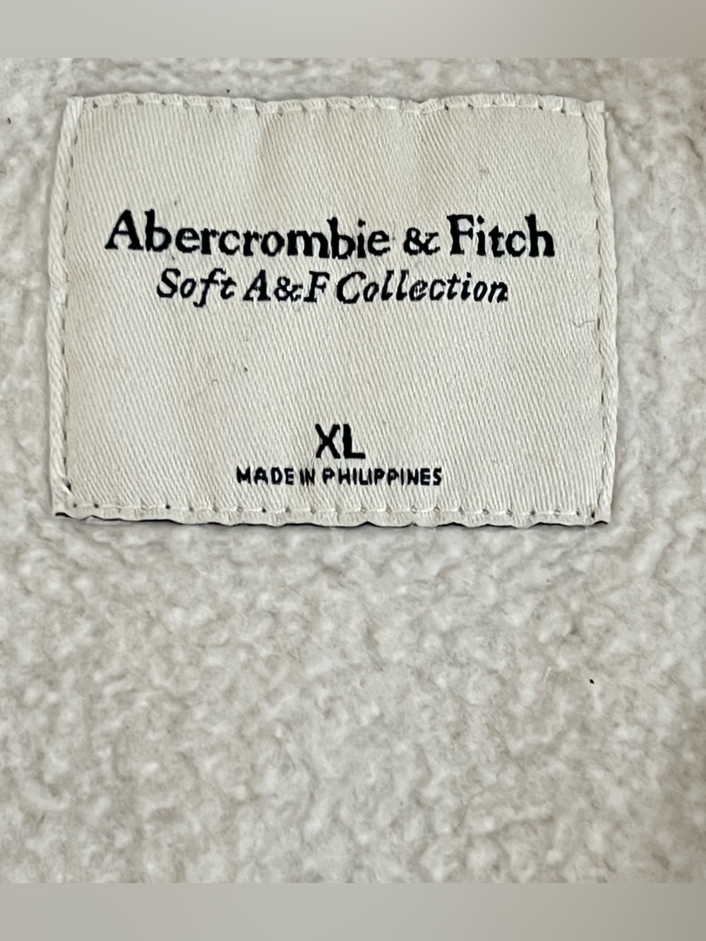 Abercrombie & Fitch Women’s Size XL US Quarter Zip Sweatshirt Light Gray - Picture 13 of 15